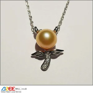 Angel Jewellery Natural Pearl Silver Pendant With Chain