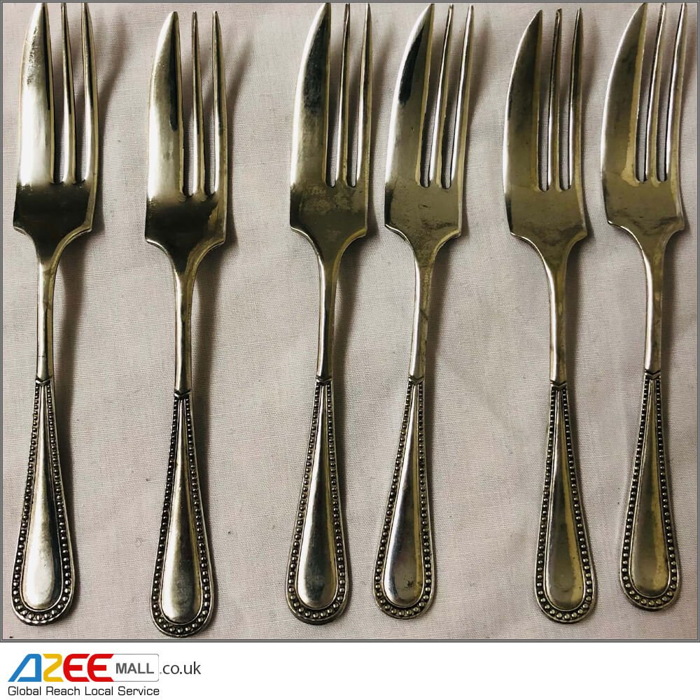 Dessert Forks - Set of 6 - Vintage Silver Plated Cutlery