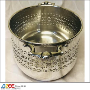 Early 19thc. Silver Plated Lattice Oval Fruit Basket Server