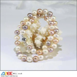 Elegant Natural Real Cultured Freshwater Pearl Jewellery Set