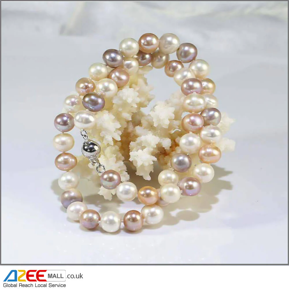 Elegant Natural Real Cultured Freshwater Pearl Jewellery Set