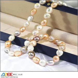 Natural Gourd Colour Irregular Pearl Jewellery Set