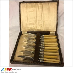 Set of Lovely Vintage Silver-Plated Cutlery with Bakelite Handles