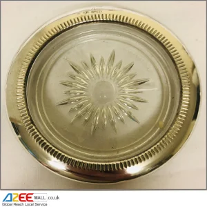 Silver-Plated Rimmed Pin Italian Trinket Vintage Dish Coaster