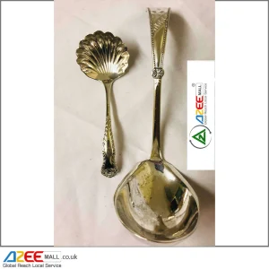 Two Antique Very Pretty Silver Plated Ladles