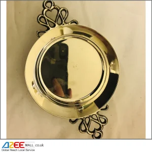 Viners Silver-Plated Round Decorative Small Dish With Heart Shaped handles