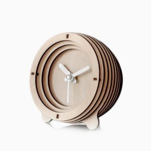 Wall clock light wood